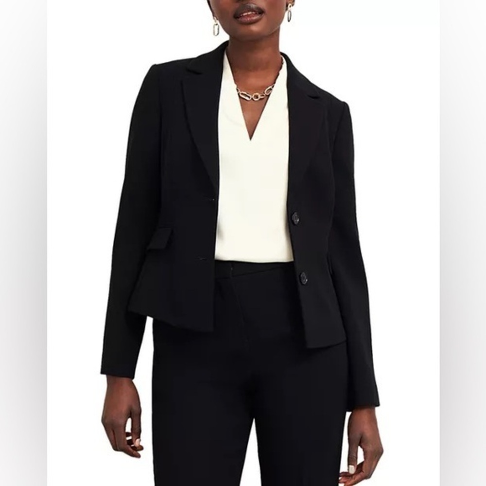 NWT Hobbs London Maya Notch Collar Jacket In ice Blue size 14